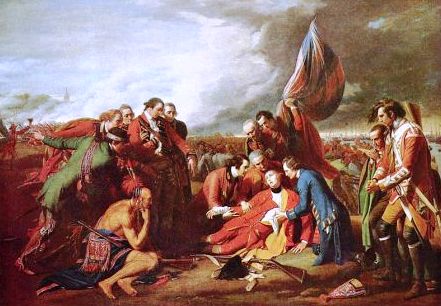 Death Gen Wolfe 1759 Battle of Quebec of the French Indian' War