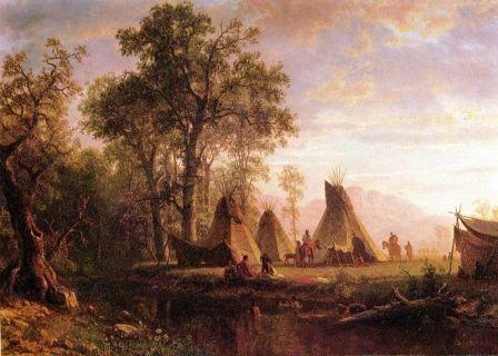 Indian Village with tepees