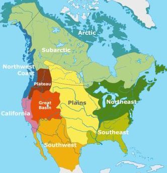 Map showing Cultural Groups - Native American Languages