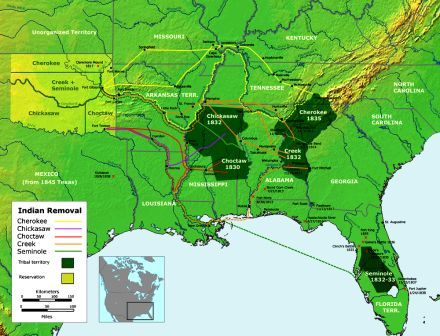 Trail of Tears Map of Route